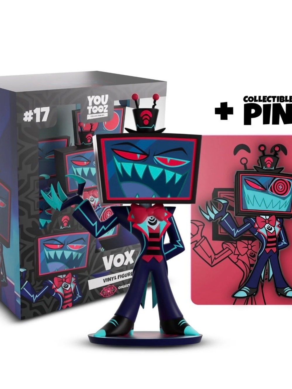 YOOTOOZ Vox Vinyl Figure – Blue, Teal & Red TV-Head Collectible